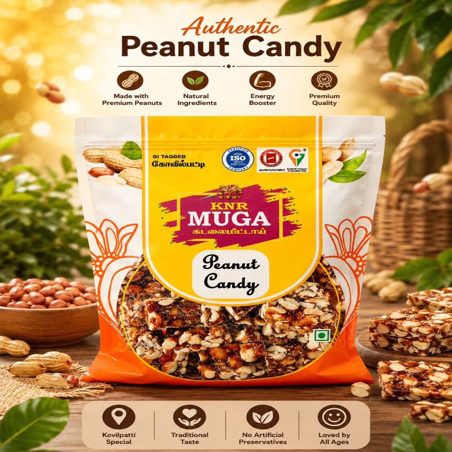 Nattusakkarai Peanut Candy