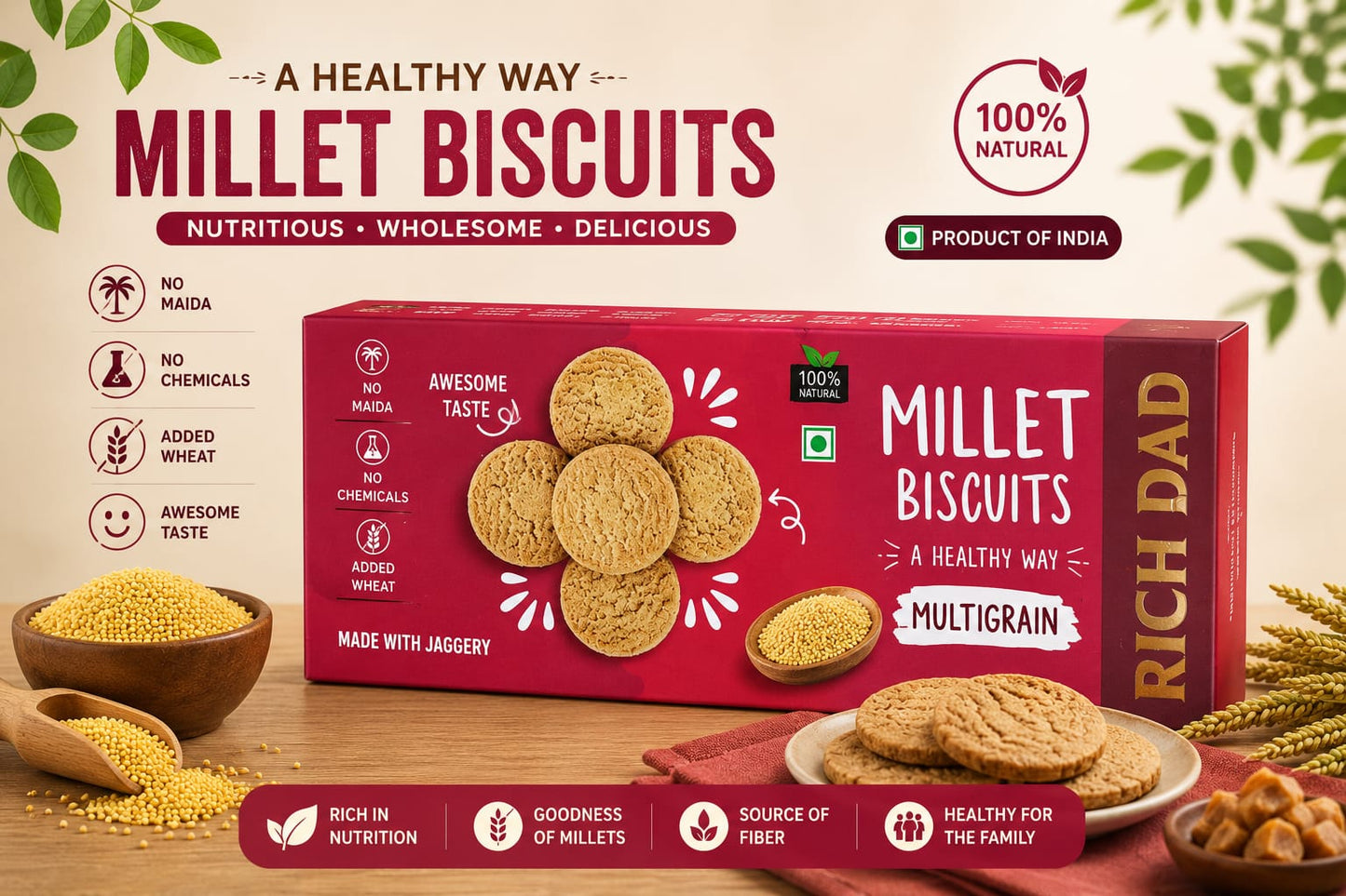 RICH DAD - MULTIGRAIN BISCUIT
